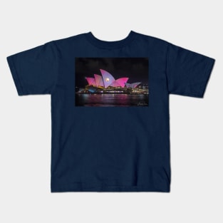 Sydney Opera House during the Vivid Festival. Kids T-Shirt